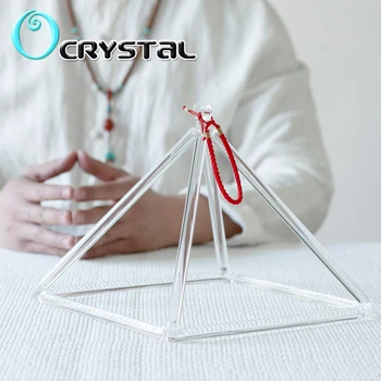 7 8 9 10 pouces cristal de quartz chant de la pyramide pour la thérapie par le son