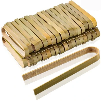 80 Pc Mini Bambou Jetables Pain Pinces 4 Pouces Toast Pinces Jetables De Cuisine Pinces De Service Des Aliments Clips