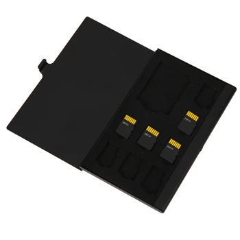 9 en 1 Portable Menmory-Cartes Mémoire Carte Protecteur de Boîte de Monocouche d'Aluminium 1SD+ 8TF Stockage de Carte Micro SD Couverture de Cas de Shell