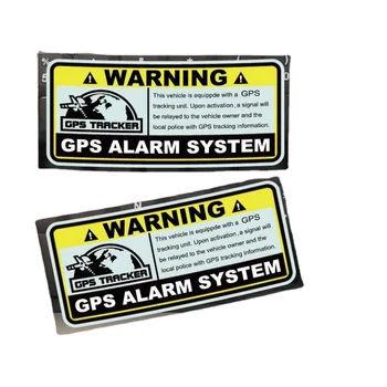 9 x 4cm d'Avertissement de Suivi GPS Anti-Vol Autocollants Réfléchissants Type de Voiture, Autocollants pour Motorcylcle Automobile Expédition de Baisse