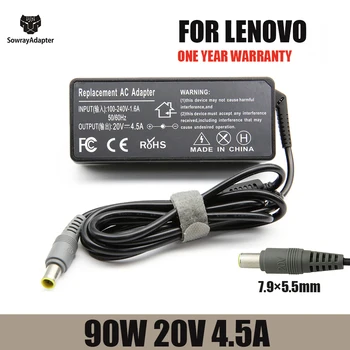 90W 20V 4.5 7,9*5.5 mm ordinateur Portable AC Adaptateur Chargeur pour Lenovo Thinkpad T400 T410 T410i T400s T420 T420s T500 T510 Edge 11 13 14 15