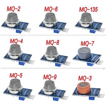 9PCS/1Lot de Détection de Gaz Module de Capteur MQ-2 MQ-3 MQ-4 MQ-5 MQ-6 MQ-7 MQ-8 MQ-9 MQ-135 Module de Capteur Capteur de Gaz Starter Kit