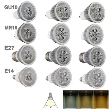 9W 12W 15W GU10 MR16 E27 E14 LED Ampoule LED Lampada 85-265V Projecteur à Led Chaud / Netural / Blanc Froid lampe LED 110V 220V Pour la Maison