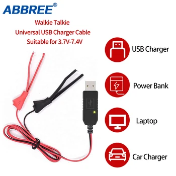 ABBREE Universel USB Câble de Chargeur pour BaoFeng UV-5R UV-82 BF-888S TYT Yaesu Retevis Talkie-Walkie avec Indicateur Lumineux