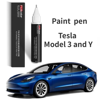 Adapté pour la Tesla model 3 et le modèle Y de la peinture bleue stylo de retouche bleu Roadster accessoires de peinture de voiture patron de roue cache Moyeu de réparation
