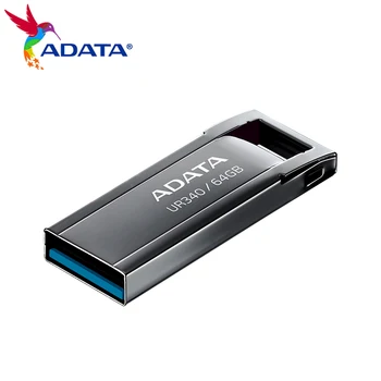 ADATA ROYAL UR340 USB Flash Drive 32 GO 64 GO 128 GO USB3.2 Gen1 Pen Drive Jusqu'à 100 mo/s en Métal Noir de Bâton de Mémoire clé usb de Disque d'U