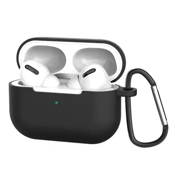 Airpods Pro Cas avec le Trousseau de Couverture de Silicone étui de Protection pour Apple Gousses d'Air Pro Écouteur Accessoires de la Peau Fundas