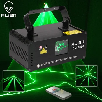 ALIEN DMX 100mW Laser Vert d'Éclairage d'Étape de Scanner Effcet de Noël, Barre de Danse Spectacle de Lumière DJ Disco Projecteur Laser Lumières