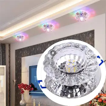 Allée Rincer LED Plafond Lampe Salon de Cristal Corridor de l'Allée des Lumières 3W Trois-couleur de la LED plafonniers Balcon Lampe