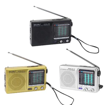 AM/FM/SW Portable Rétro Radio Exploité pour l'Intérieur, l'Extérieur et l'Utilisation d'Urgence de la Radio avec haut-Parleur et Prise Casque