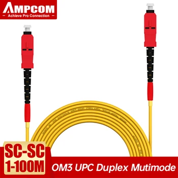 AMPCOM SC de Fibre Optique de Câble de raccordement Simplex Duplex 9/125 SC à SC UPC Monomode Cavalier Seul Mode de corde de correction de Personnalisation