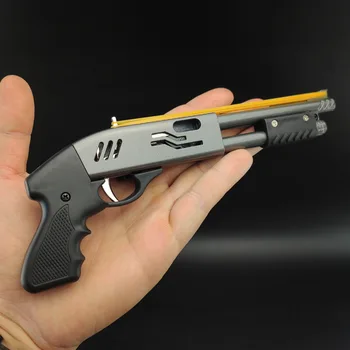 Amusant Anti-stress Mini-shot Gun 8 Continue en Alliage de Caoutchouc de la Bande de Pistolet Miniature Ornements Jouets Dons Créatifs