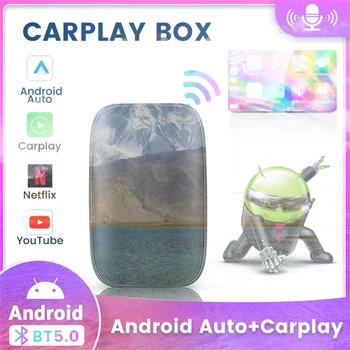 Android Mini Ia Zone de CarPlay sans Fil CarPlay Android Auto Netflix YouTube Pour Peugeot, Audi, Mercedes, Ford, Volvo Jeep BT smart