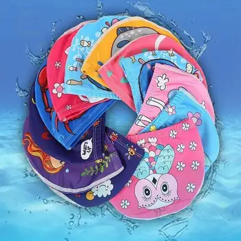 Animaux de dessin animé les Enfants de Natation Cap Filles Garçons Piscine chapeau Élastique piscine pour enfants Piscine Pac 1 À 10 Ans