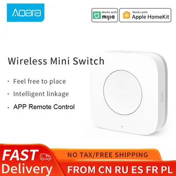 Aqara Capteur Intelligent sans Fil Mini Interrupteur à clé Télécommande ZigBee Bouton d'éclairage de Sécurité à la Maison Mihome Homekit Avec Hub