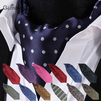Ascot Cravate Foulard de Luxe Mens points de Cou Cravate Auto-Cravate pour les Hommes de Mariage de Cravate
