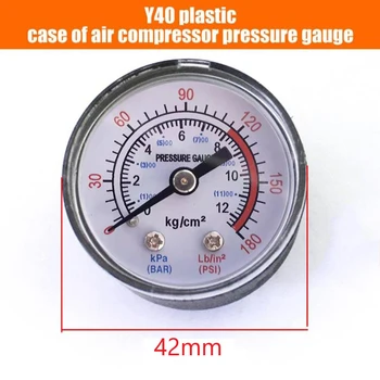 Bar Manomètre à Air Compresseur d'Air Pneumatique Fluide Hydraulique de Fer Shell Bar de Pression d'Air Manomètre 0-12Bar / 0-180PSI Compresseur