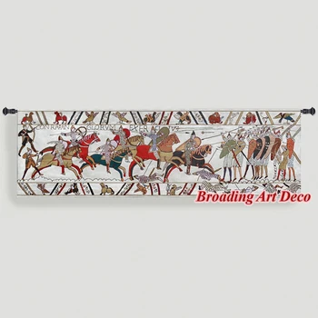 Bayeux-III Médiévale de l'Ancien Monde de la Tapisserie sur le Mur de Jacquard de Tissage de la Tapisserie Textile de Maison Décoration d'Aubusson Coton 100% 151x45cm