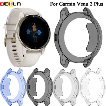 BEHUA Protecteur de Cas de Couverture Pour Garmin Venu 2 Plus 2 Venu2 Coque de Protection Anti-rayures, résistant aux Chocs Cadre de Pare-chocs Smartwatch