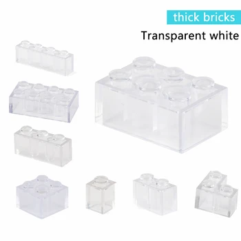 Blanc Transparent Blocs de Construction Épais Chiffres Briques Éducatif Taille de la création avec d'Autres de la Marque en Plastique BRICOLAGE Jouets Accessoire
