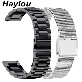 Bracelet en Acier inoxydable Pour Haylou Solaire Plus RT3 RS3 LS04 TPS Haylou RS4 RT2 LS02 Smart Watch Band 20mm 22mm