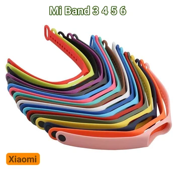 Bracelet en Silicone pour Xiaomi Mi Band 3 4 5 6 Bracelet Coloré Smartwatch Xiaomi Hommes Femmes Doux MiBand Bracelet de remplacement pour Xiaomi