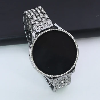 Bracelet métal + Housse pour Samsung Galaxy Regarder 4 à 5 mm 40 mm 44 mm de Bande de Femme en Acier Inoxydable Bracelet de Diamants et de Couvrir Accessoire