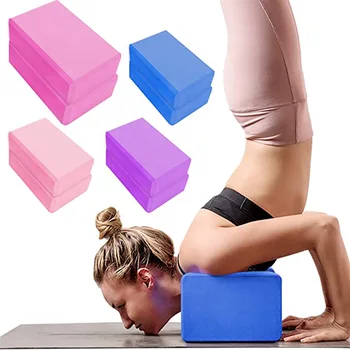 Brique de Yoga EVA Yoga Blocs d'Oreiller Colorée de Mousse de Renforcer Exercice de Yoga de séance d'Entraînement de Musculation Équipement Joga Blocs Cube d'Étirement