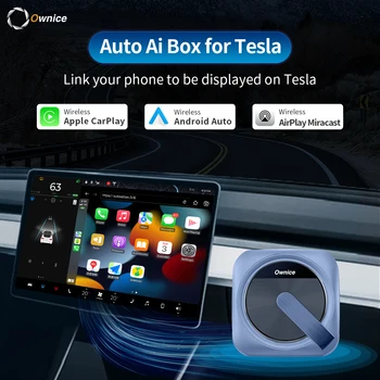 Carplay sans Fil Android Auto Adaptateur pour Tesla Model 3 Y S X Ia Zone Inalambrico Voiture Jouer Dongle Sans Fil en Streaming Para Carro