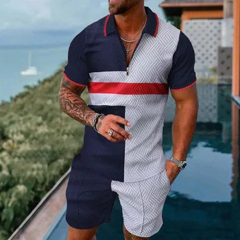 Chemises hommes Polo Manches Courtes Survêtement Jeux d'Été Casual Shorts Maillots de la Mode d'Impression 3D de Luxe, Chemises Hommes Vêtements Streetwear