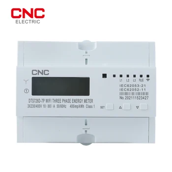 CNC DTS726D-7P WIFI 3 Phase Tuya WIFI Smart Compteur d'Énergie 3*120V 3*220V 3*230V 50/60Hz Minuterie de la Consommation d'Énergie du Moniteur kWh
