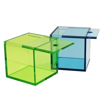 Coloré Translucide en Acrylique d'Affichage de la Boîte de Cube Carré pour le Bureau/déco Maison,des Bonbons, des Bijoux de maquillage Accessoire de Stockage