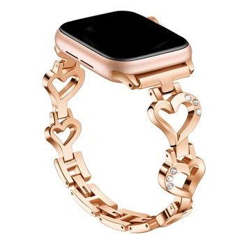 Compatible avec l'Apple Watch Bande de Bling de Diamant Strass Bracelet Bijoux Bracelet en Métal iWatch bandes de la Série 8 7 6 5 4 3 2 1 SE