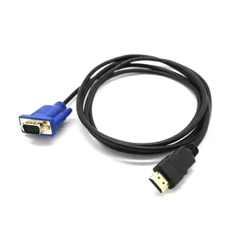 Compatible HDMI vers VGA HD Convertisseur de Câble Audio Câble D-SUB Mâle Adaptateur Vidéo HDTV PC Ordinateur Moniteur Pour PC Portable TV