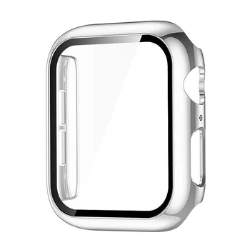 Couverture+Verre Pour Apple Montre le Cas de 45 mm 44 mm 40 mm 41 mm 42 mm 38 mm Accessoires Plaqué Protecteur d'Écran iWatch série 8 7 6 5 4 3 se