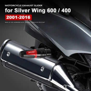 Crash Pad Moto en Aluminium d'Échappement Curseur Silver Wing 600 Accessoires pour Honda FJS 400 600 FSC600 SW-T400 SW-T600 S-Wing 125