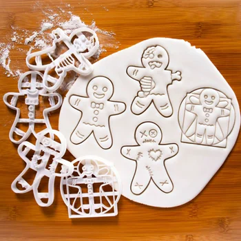 Créatrice De Pain D'Épice Cookie Cutter De Bricolage Cookie Timbres De Dessin Animé De Noël Moule Fondant Timbre Cocina Kawaii Accesorios