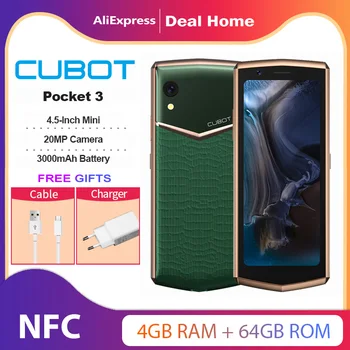 Cubot Poche 3 Smartphone 2022 Helio G85 Octa-Core NFC 4 GO RAM 64 GO ROM 3000mAh 20MP Caméra de 4,5 Pouces Portable Mini téléphone Portable