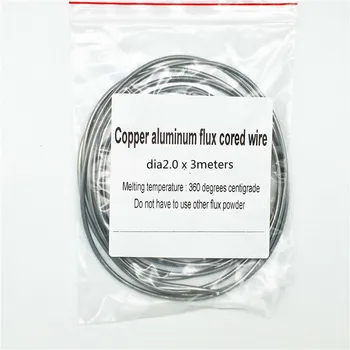 Cuivre en aluminium de fils fourrés de cuivre de soudure de fil à basse température de brasage de souder les tiges de soudure pour la climatisation et la Réfrigération 2.0*3mm