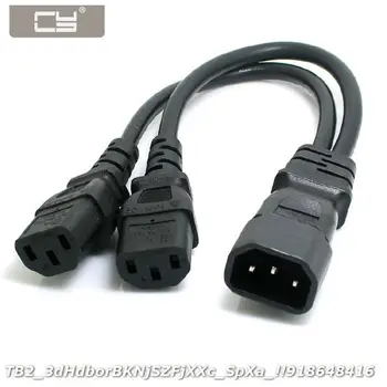 CY Type Y Splitter Câble Adaptateur Cordon Unique C14 à Double 5-15R Court de Puissance