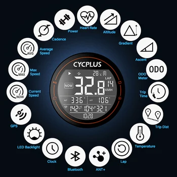 CYCPLUS M2 Gps Cyclocomputer Ordinateur de Vélo Compteur de vitesse ANT+ Bluetooth Puissance de Compteur sans Fil Vélo Navigator Accessoires de Vélo