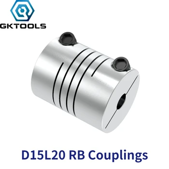 D15L20 Aluminium Arbre Flexible Coupleurs Coupleur Couples 15X20mm Alésage de 3 mm à 8 mm Moteur pas à pas de Connecteur CNC Routeur, Imprimante 3D