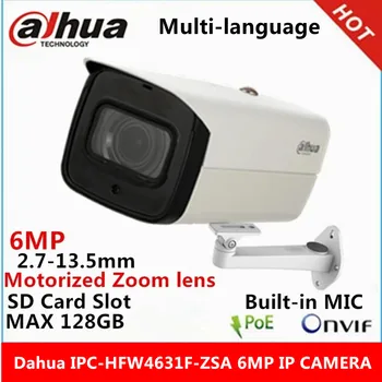 Dahua IPC-HFW4631F-ZSA 6Mp appareil-photo d'IP de 2,7-13,5 mm à focale variable motorisée objectif intégré dans la fente de la carte SD et MICRO IR 80Meter canon Appareil photo