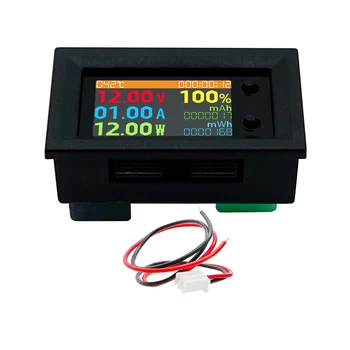 DC 0-200V 20A Voltmètre Numérique 8in1 Multifonction Testeur LCD IPS Tension Courant d'Alimentation d'Énergie de la Batterie de l'Électricité de Test de Mètre