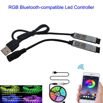 DC5-24 V USB/DC Mini Bluetooth-compatible Smart Phone APP Contrôleur sans Fil de Contrôle Pour 5050 3528 RVB CONDUIT Strip Lumière