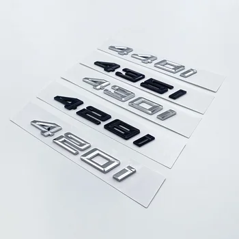 De nouveaux Chiffres Lettres 420i 428i 430i 435i 440i ABS Emblème BMW Série 4 F32 F33 F36 G22 G23 le Coffre de sa Voiture Plaque signalétique Autocollant du Logo
