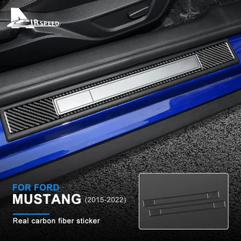 De VITESSE Pour Ford Mustang Accessoires 2015-2022 Mustang GT de Carbone pour Ford Mustang Autocollant Seuils de Porte Protecteur Gardes