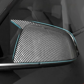De voiture de Miroir de Couvrir Pour la Tesla Modèle 3 Modèle Y 2021-2023 Auto Accessoires d'Extérieur ABS Côté Porte Corne de Vache Rétroviseur Couverture