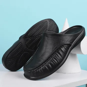 Des hommes Pantoufles EVA Glissement sur les Flats Chaussures de Chaussures de Marche des Hommes de la Moitié Pantoufle Souple et Confortable Ménage Sandales Taille 40-47