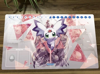 Digimon Duel tapis de jeu Culumon Jeu de Cartes à collectionner Mat DTCG de la GCC Tapis en Caoutchouc de tapis de Souris de Bureau Pad TCG Tapis de Jeu & de la Carte des Zones de Sac Gratuit